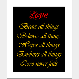 Love Never Fails Posters and Art